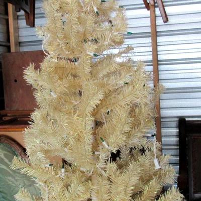 Lot 617:  Retro Off White Christmas Tree, Approximately 5"
