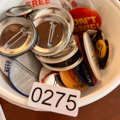 Lot Vintage Pin Back Buttons