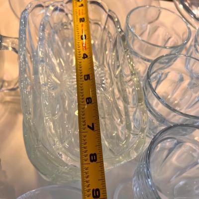 Large Lot Vintage Cut Glass Serving-ware