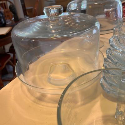 Large Lot Vintage Cut Glass Serving-ware