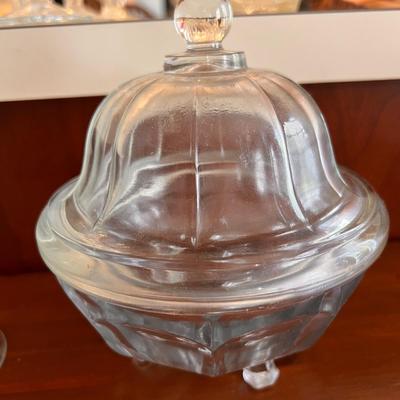 Large Lot Vintage Cut Glass Serving-ware