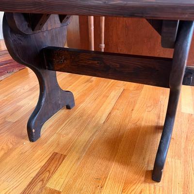 Jacobean Style Trestle Cocktail Table and Sofa Table