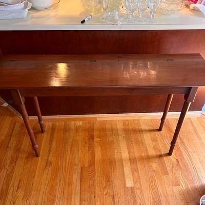 Jacobean Style Trestle Cocktail Table and Sofa Table