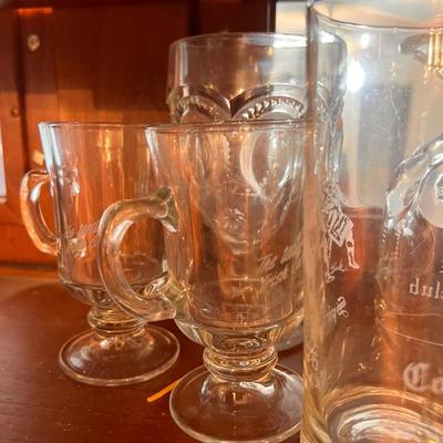 Contents 2 Kitchen Cabinets - Multiple Glass Sets, Plates, Dessert Cups