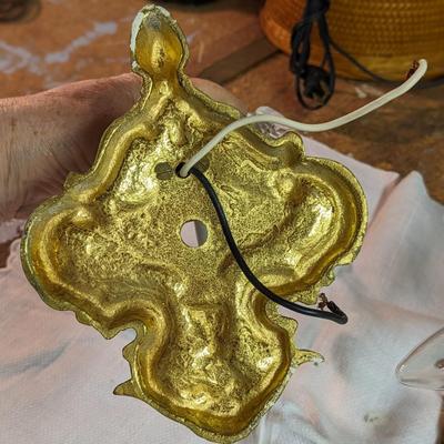 2 Beautiful Vintage Brass Sconce Lights