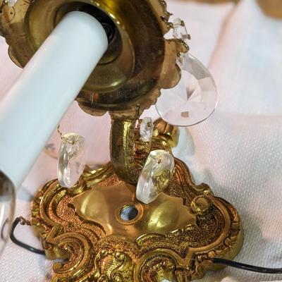 2 Beautiful Vintage Brass Sconce Lights