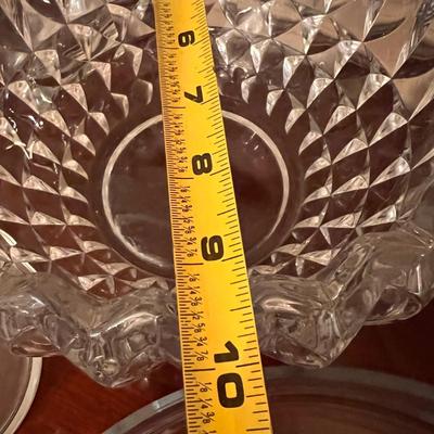 Large Vintage Cut Etched Glass Crystal Lot