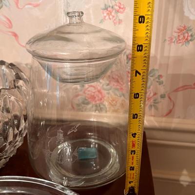Large Vintage Cut Etched Glass Crystal Lot
