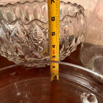 Large Vintage Cut Etched Glass Crystal Lot