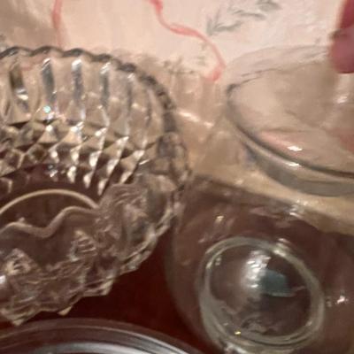 Large Vintage Cut Etched Glass Crystal Lot