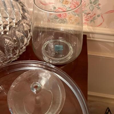 Large Vintage Cut Etched Glass Crystal Lot