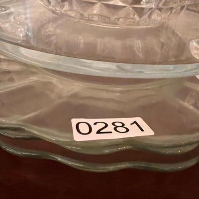 Large Vintage Cut Etched Glass Crystal Lot