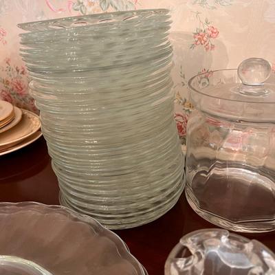 Large Vintage Cut Etched Glass Crystal Lot