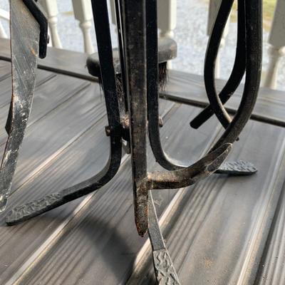 Pilgrim Hearth Log Holder with Andirons (DR-HS)