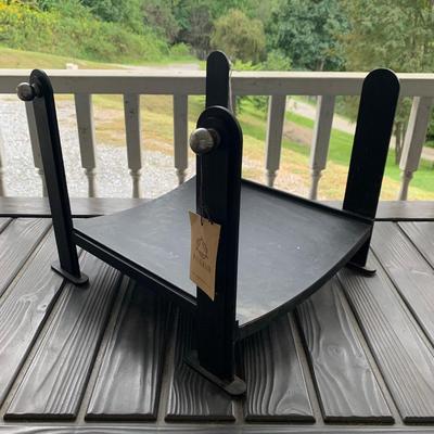 Pilgrim Hearth Log Holder with Andirons (DR-HS)