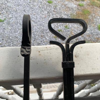 Pilgrim Hearth Log Holder with Andirons (DR-HS)