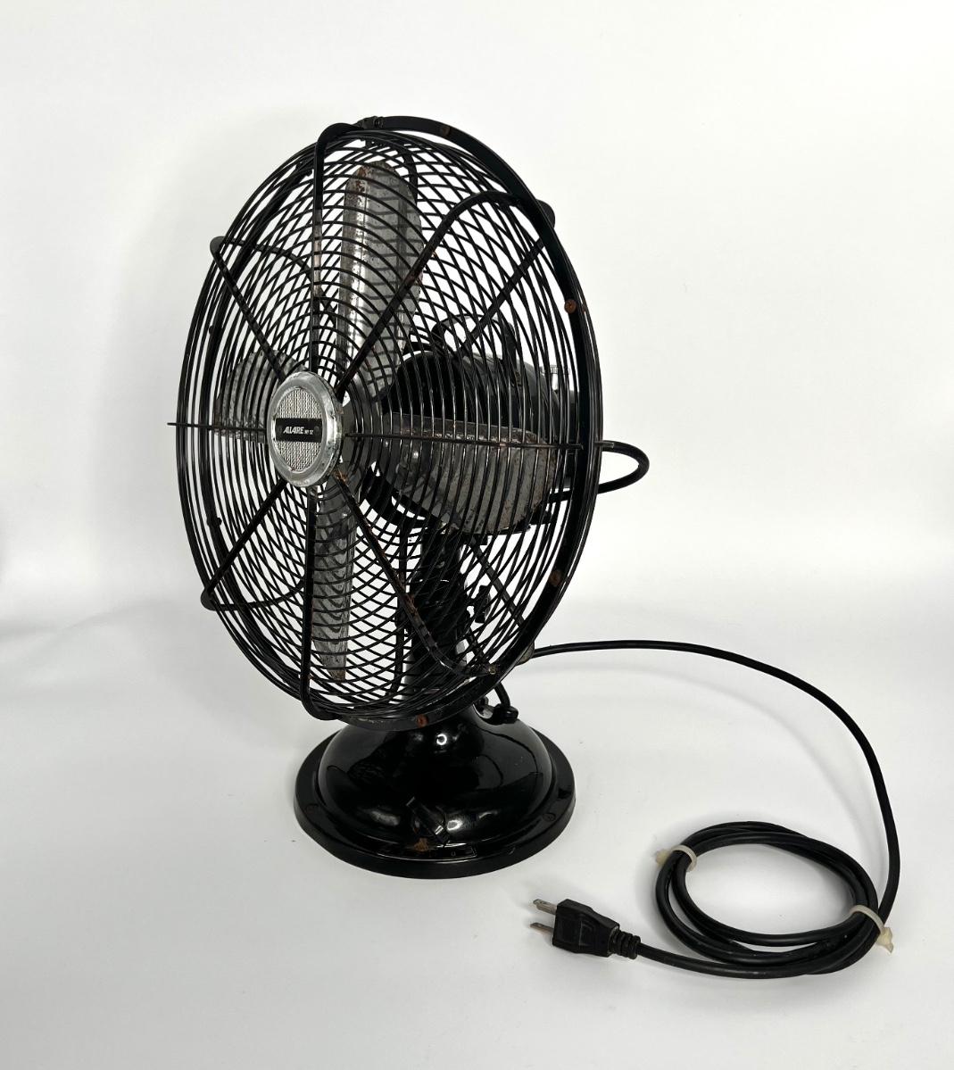 Vintage Style Restoration Hardware Allaire No. 12 Black 3 Speed Fan