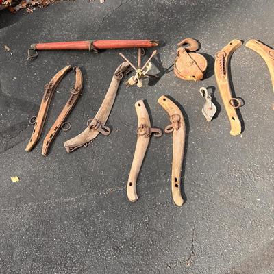 Antique Rustic Farm Tool Lot
