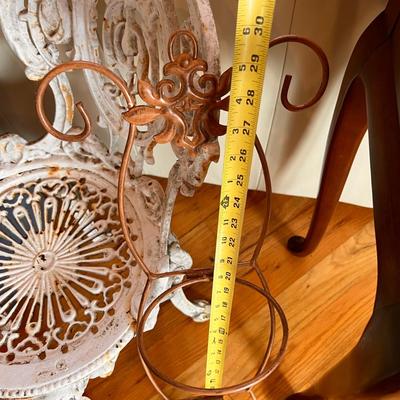 Vintage Lot Rustic Decor - Cast Iron Chair,