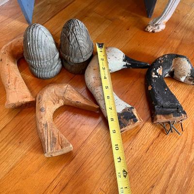 Vintage Lot Rustic Decor - Cast Iron Chair,