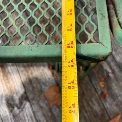 Vintage Patio Wrought Iron Glider Loveseat & Chair