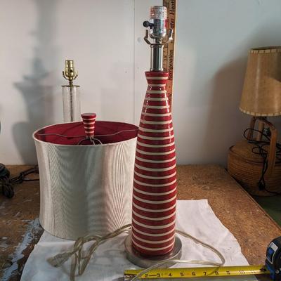 Funky Ceramic Striped Table Lamp