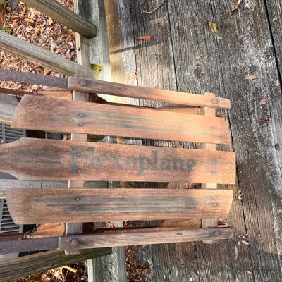 2 Antique Sleds, Ice Skates Lot