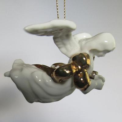 Lot 625:  Lot of Vintage Angel Christmas Ornaments, Porcelain
