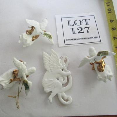 Lot 625:  Lot of Vintage Angel Christmas Ornaments, Porcelain