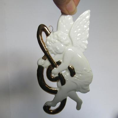 Lot 625:  Lot of Vintage Angel Christmas Ornaments, Porcelain