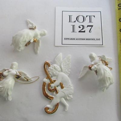 Lot 625:  Lot of Vintage Angel Christmas Ornaments, Porcelain