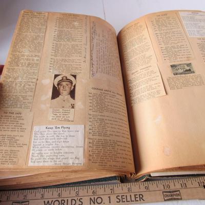 Lot 634:  Vintage Scrap Book With Lots of Paper Ephemera