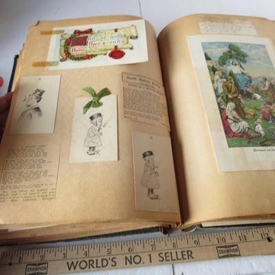 Lot 634:  Vintage Scrap Book With Lots of Paper Ephemera