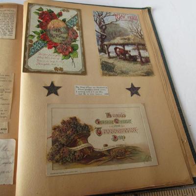 Lot 634:  Vintage Scrap Book With Lots of Paper Ephemera