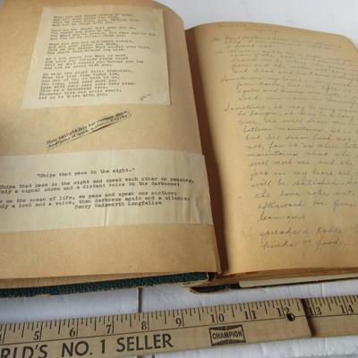 Lot 634:  Vintage Scrap Book With Lots of Paper Ephemera