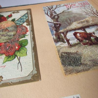 Lot 634:  Vintage Scrap Book With Lots of Paper Ephemera