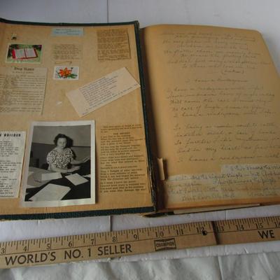 Lot 634:  Vintage Scrap Book With Lots of Paper Ephemera