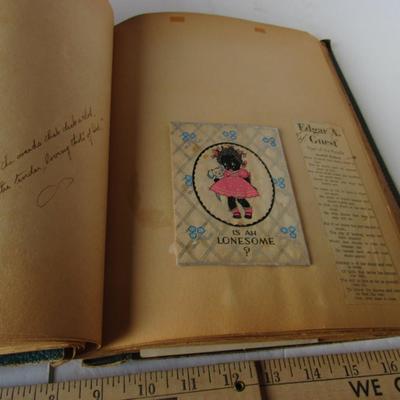 Lot 634:  Vintage Scrap Book With Lots of Paper Ephemera