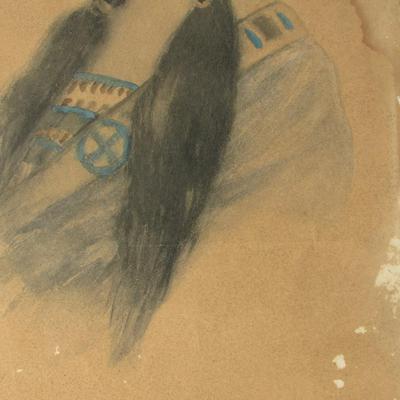 Lot 637:  Old Indian Maiden Print