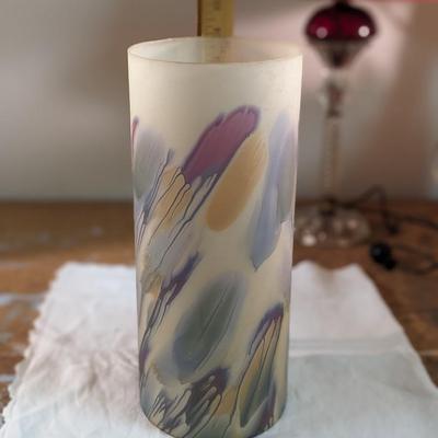 Rueven Hand Painted Glass Vase