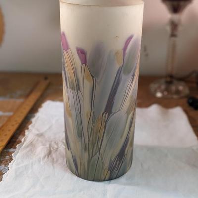Rueven Hand Painted Glass Vase