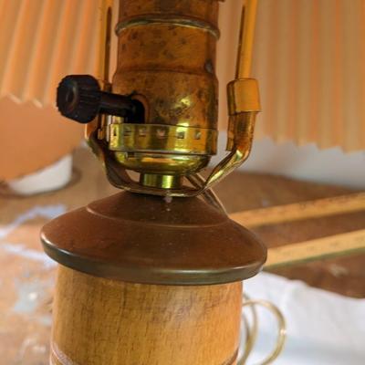 Hand Carved Wooden Table Lamp