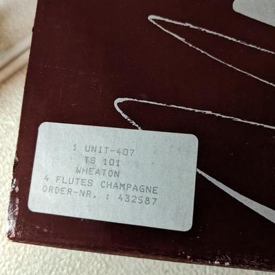 12 NIB Mikasa Crystal Champagne Glasses