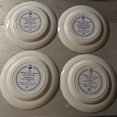 4 Spode Blue Room Collection Plates