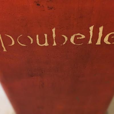 Enchanting French "Poubelle", Cart Trash Can