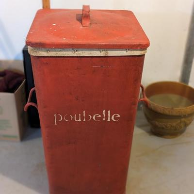 Enchanting French "Poubelle", Cart Trash Can
