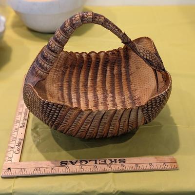 Vintage Armadillo Basket