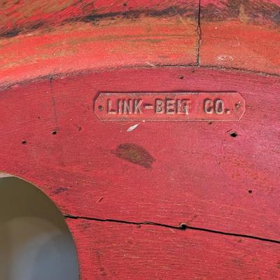 Antique Wood Pulley, Link-Belt Co.