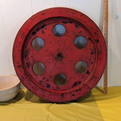 Antique Wood Pulley, Link-Belt Co.