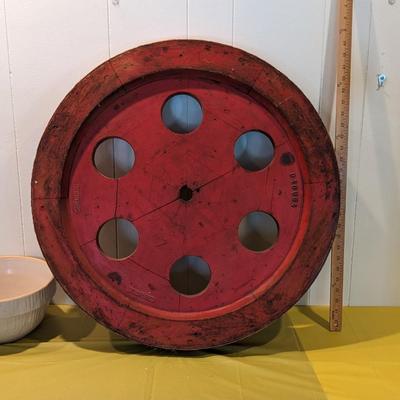 Antique Wood Pulley, Link-Belt Co.
